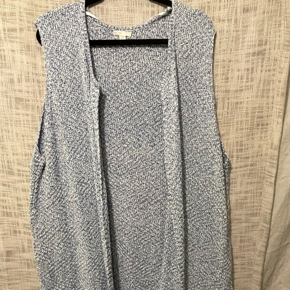 Est 1846 sweater vest, fringed sweater vest